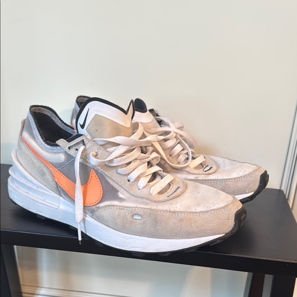 Nike White and Orange Sneakers